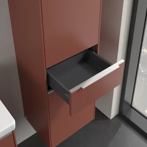 VILLEROY BOCH Spížní skříň Subway 3.0, 2 dveře, 1 zásuvka, 400 x 1710 x 362 mm, vínově červená #C59100AH, obrázek 6