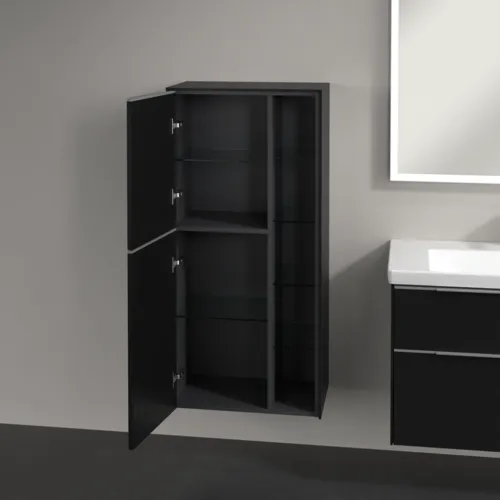 VILLEROY BOCH Středová skříňka Subway 3.0, 2 dveře, 574 x 1200 x 362 mm, Volcano Black / Volcano Black #C59800VL, obrázek 5