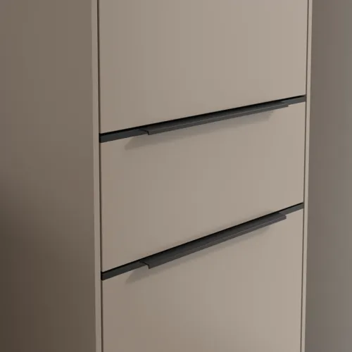 VILLEROY BOCH Subway 3.0 Vysoká skříňka, 2 dveře, 1 zásuvka, 400 x 1710 x 362 mm, taupe / taupe #C59101VM, obrázek 7