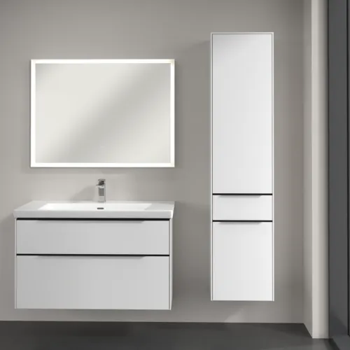 VILLEROY BOCH Spížní skříňka Subway 3.0, 2 dveře, 1 zásuvka, 400 x 1710 x 362 mm, čistě bílá / čistě bílá #C59101VF, obrázek 4