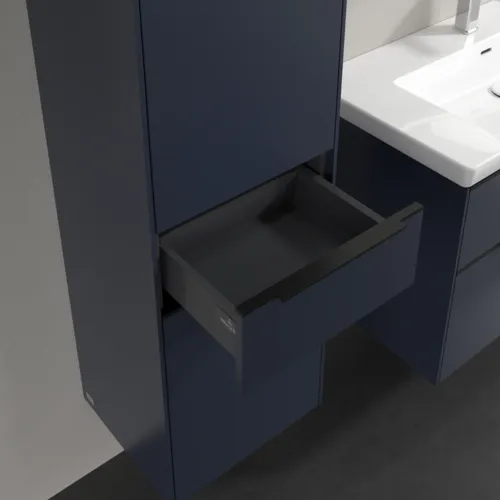 VILLEROY BOCH Subway 3.0 Vysoká skříň, 2 dveře, 1 zásuvka, 400 x 1710 x 362 mm, Marine Blue / Marine Blue #C59001VQ, obrázek 6