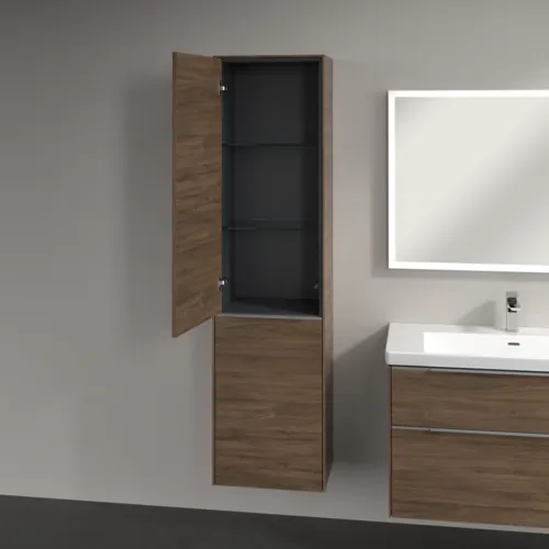 VILLEROY BOCH Spížní skříň Subway 3.0, 1 dveře, 1 výklop na prádlo, 450 x 1710 x 362 mm, Arizona Oak / Arizona Oak #C59200VH, obrázek 5