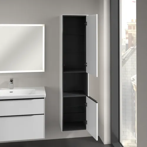 VILLEROY BOCH Vysoká skříňka Subway 3.0, 2 dveře, 400 x 1710 x 362 mm, čistě bílá / čistě bílá #C58901VF, obrázek 5