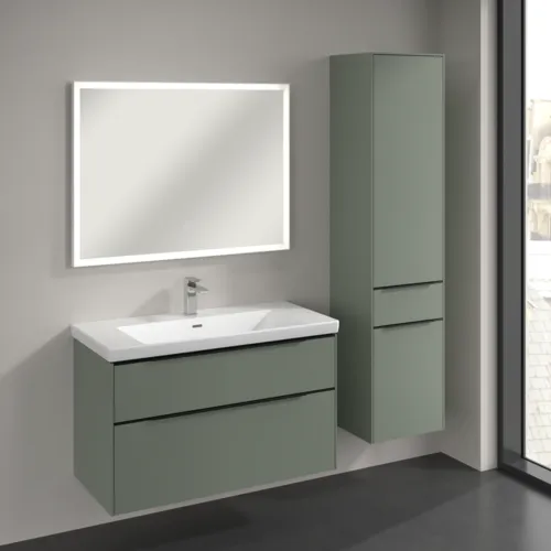 VILLEROY BOCH Subway 3.0 Vysoká skříň, 2 dveře, 1 zásuvka, 400 x 1710 x 362 mm, jemně zelená #C59101AF, obrázek 3