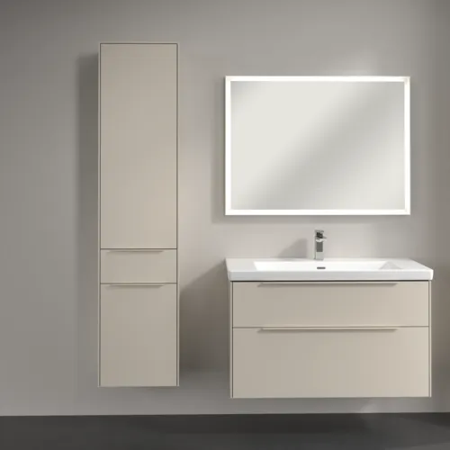 VILLEROY BOCH Subway 3.0 Vysoká skříňka, 2 dveře, 1 zásuvka, 400 x 1710 x 362 mm, Cashmere Grey / Cashmere Grey #C59002VN, obrázek 4