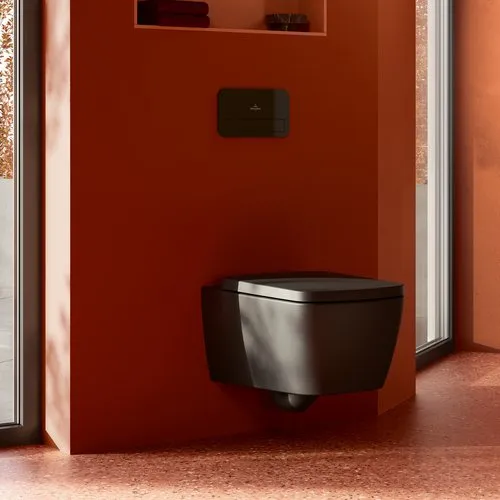 Ảnh của VILLEROY BOCH Instalační systémy ViConnect WC ovládací deska 200G, 2-splachovací, černé lesklé sklo #922400RB