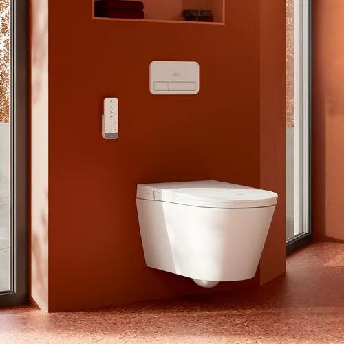 Obrázek VILLEROY BOCH Instalační systémy ViConnect WC deska 200G, 2-splachovací, sklo lesklé bílé #922400RE