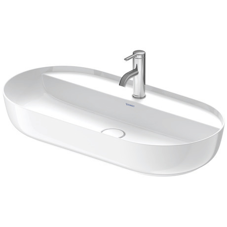 DURAVIT Umyvadlová mísa 038080 Design by Cecilie Manz #0380802300 - p Barva 00, Bílá Vysoký lesk, Počet míst pro mytí: 1 Uprostřed, Počet otvorů pro armaturu na jednom umyvadle: 1 Uprostřed, Glazovaná zadní stěna: Ne 800 x 400 mm