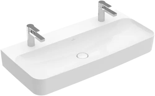 VILLEROY BOCH Finion Waschbecken, 1000 x 470 x 165 mm, Star White CeramicPlus, ohne Überlauf #4168A1R2