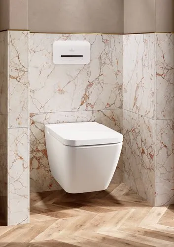 VILLEROY BOCH Závěsný klozet Finion bez okrajů, Stone White CeramicPlus #4664R0RW, obrázek 14