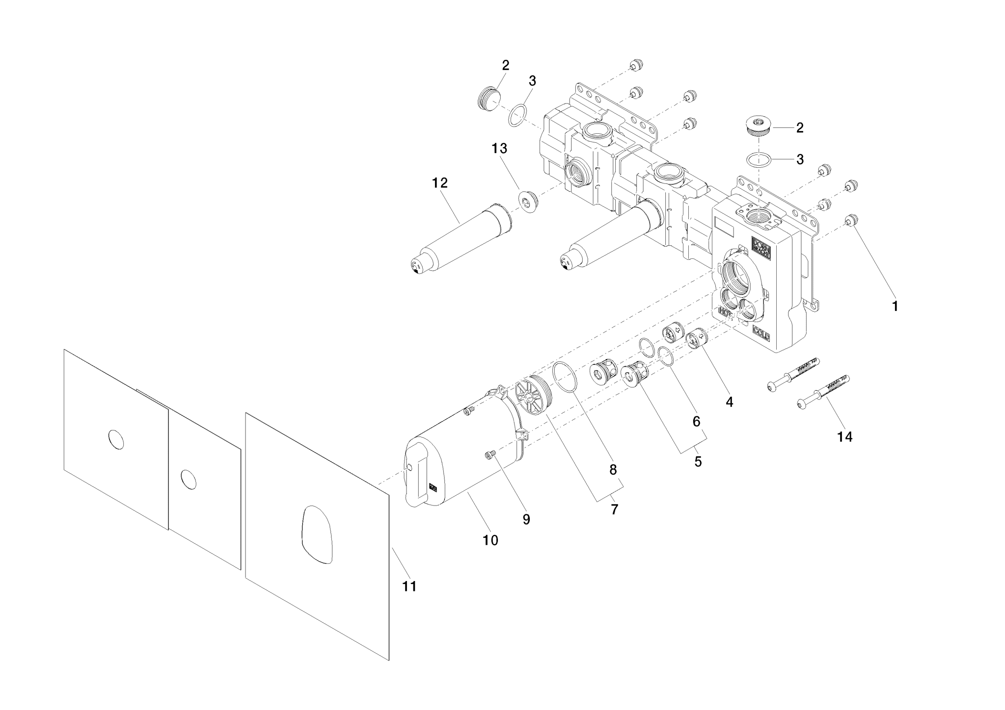 DORNBRACHT Modul termostatu xTOOL UP se 2 ventily - #3552497090