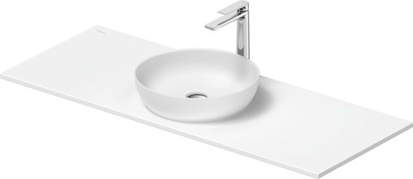 DURAVIT Umyvadlová mísa s deskou 268015 Design by Philippe Starck #2680153200 - Barva 32, Prvky v setu: Deska, Umyvadlová mísa, Kulatý, Počet míst pro mytí: 1Uprostřed Ø 400 mm