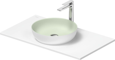 DURAVIT Umyvadlová mísa s deskou 268013 Design by Philippe Starck #268013FG00 - Barva 32, Prvky v setu: Deska, Umyvadlová mísa, Kulatý, Počet míst pro mytí: 1Uprostřed Ø 400 mm