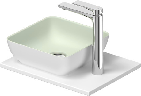 DURAVIT Umyvadlová mísa s deskou 268023 Design by Philippe Starck #268023FG00 - Barva 32, Prvky v setu: Deska, Umyvadlová mísa, Hranatý, Počet míst pro mytí: 1Uprostřed 410 x 330 mm