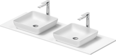 DURAVIT Umyvadlová mísa s deskou 268021 Design by Philippe Starck #2680213200 - Barva 32, Prvky v setu: Deska, Umyvadlová mísa, Hranatý 1350 x 500 mm