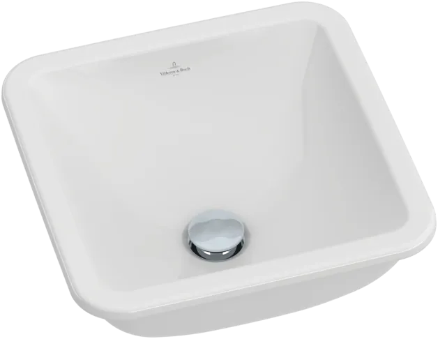 VILLEROY BOCH Loop & Friends Unterbauwaschbecken, 405 x 405 x 170 mm, Weiß Alpin, mit Überlauf #61621001