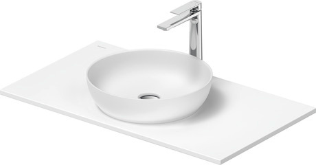 DURAVIT Umyvadlová mísa s deskou 268013 Design by Philippe Starck #2680133200 - Barva 32, Prvky v setu: Deska, Umyvadlová mísa, Kulatý, Počet míst pro mytí: 1Uprostřed Ø 400 mm