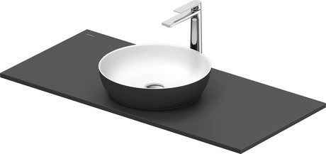 DURAVIT Umyvadlová mísa s deskou 268014 Design by Philippe Starck #268014FI00 - Barva 32, Prvky v setu: Deska, Umyvadlová mísa, Kulatý, Počet míst pro mytí: 1Uprostřed Ø 400 mm
