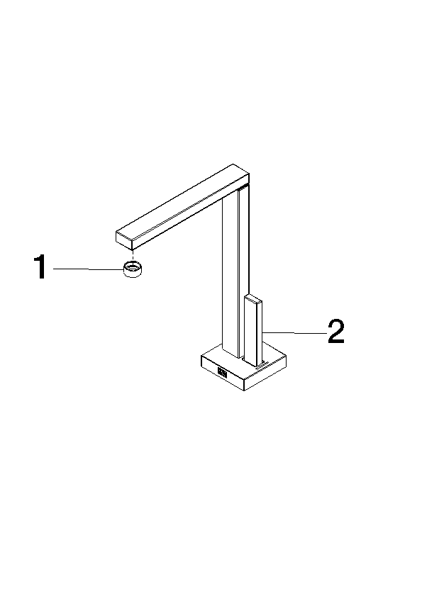 DORNBRACHT Kompletní výtoková souprava pro dávkovač teplé a studené vody - tmavý chrom #90178716800-19