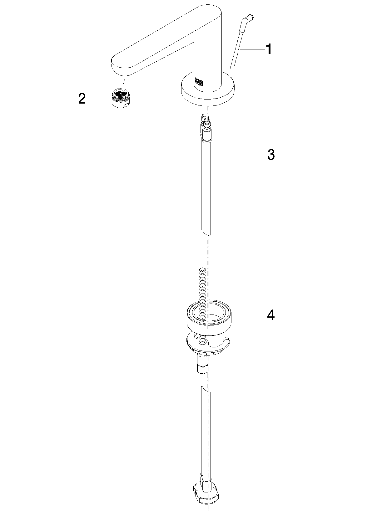 DORNBRACHT Výtoková trubice kruhová 130 mm, 4,5 l/min. - Měkká černá #90198301500-69