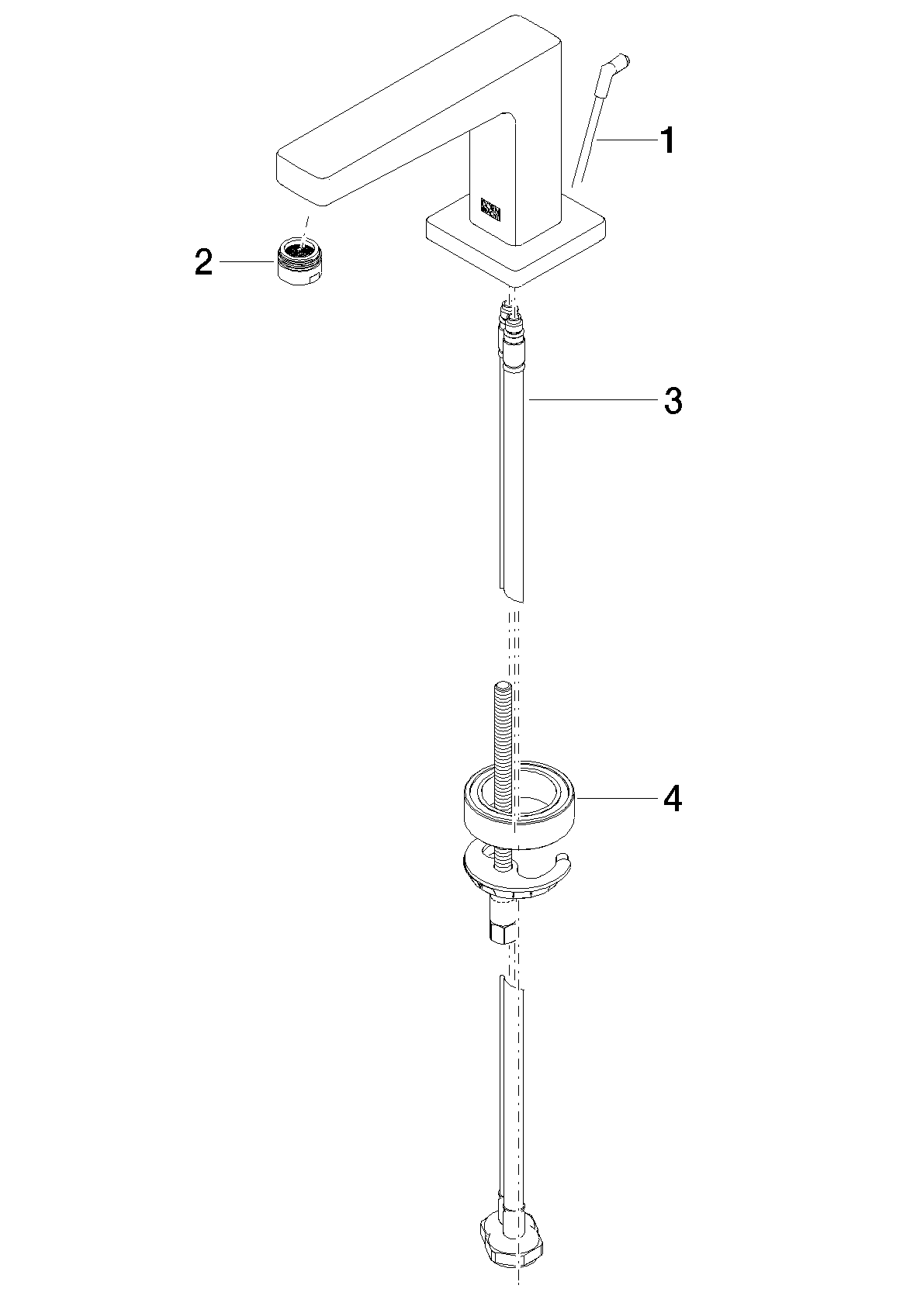 DORNBRACHT Čtvercový výtok 130 mm, 5,7 l/min. - chrom #90198301900-00