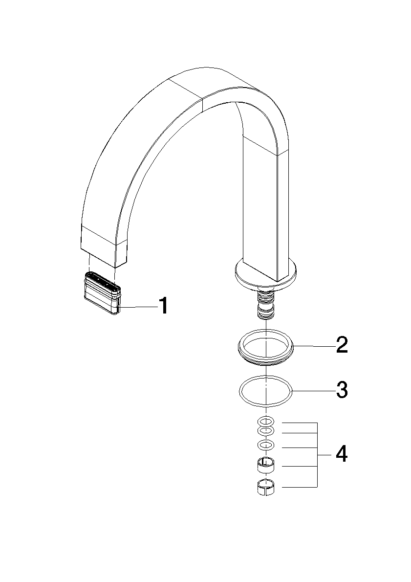 DORNBRACHT Výtoková trubice 165 mm, 5,7 l/min. - Šampaňské (22kt zlato) #90282228201-47