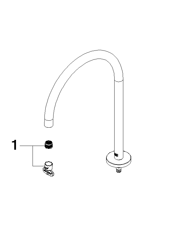 DORNBRACHT Výlevka 240 mm - šampaňské (22kt zlato) #90282229100-47