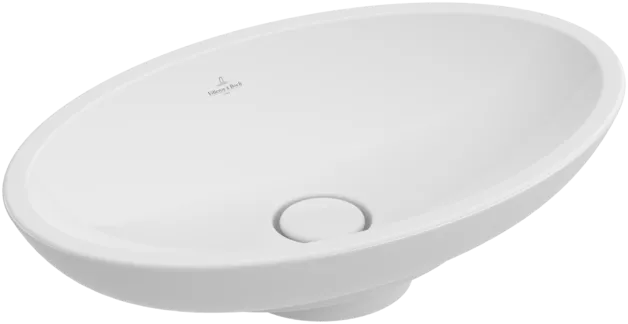 VILLEROY BOCH Loop & Friends Aufsatzwaschbecken, 585 x 380 x 110 mm, Star White CeramicPlus, mit Überlauf #515100R2