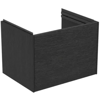 IDEAL STANDARD CONCA - Toaletní stolek 500x375x368 mm v dubové dýze s fládrováním, 1 zásuvka - bez úchytek, s plným výsuvem, otevírání push-to-open, s tichým zavíráním, prostorově úsporný, předem smontovaný, dřevo z udržitelných zdrojů, pravá dřevěná dýha #T5682Y4 - dub fládrovaný