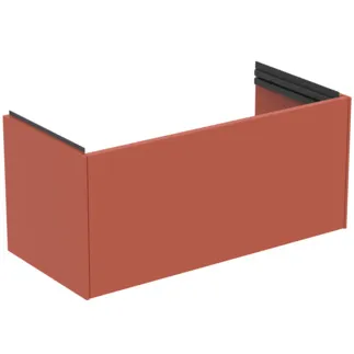 IDEAL STANDARD CONCA - Toaletní stolek 800x375x368 mm v matném laku Sunset, 1 zásuvka - bez úchytky, plný výsuv, otevírání push-to-open, SoftClosing, předem smontovaný, dřevo z udržitelných zdrojů #T5685Y3 - Sunset matt