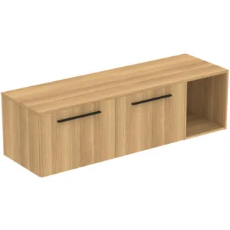 IDEAL STANDARD I.LIFE B - Nábytkový balíček 1603x507x456 mm v dubu Hamilton, 2 zásuvky - SoftClosing, dřevo z udržitelných zdrojů #T5841NX - přírodní dub