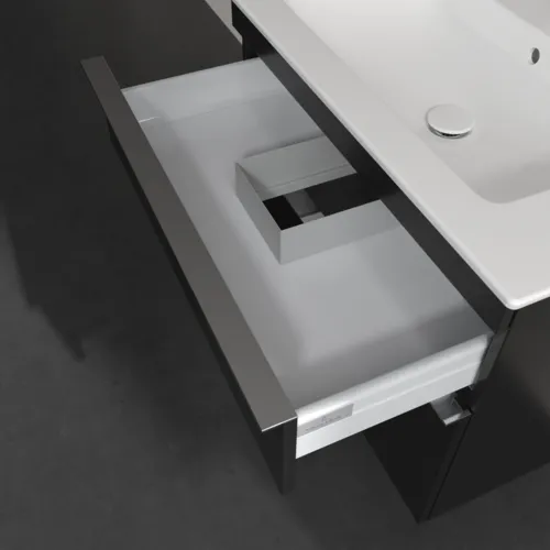 VILLEROY BOCH Toaletní skříňka Venticello, 2 výsuvy, 753 x 590 x 502 mm, Volcano Black / Volcano Black #A92501VL, obrázek 7