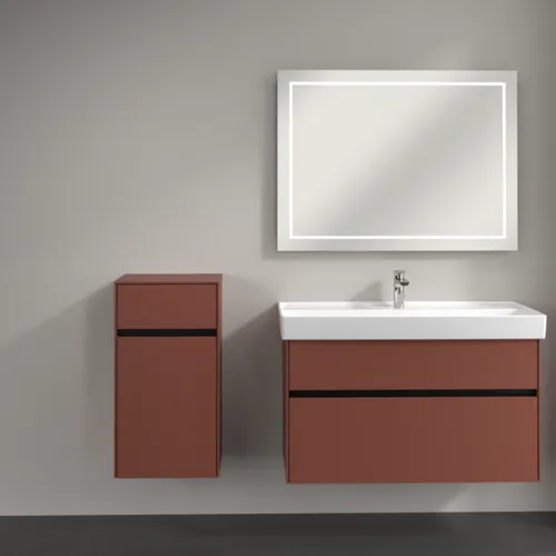 VILLEROY BOCH Boční skříňka Collaro, 1 dvířka, 1 zásuvka, 404 x 748 x 349 mm, Vínově červená / Vínově červená #C03200AH, obrázek 4