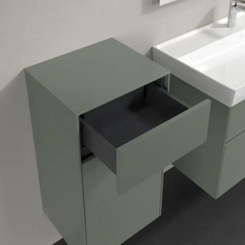 VILLEROY BOCH Boční skříňka Collaro, 1 dvířka, 1 zásuvka, 404 x 748 x 349 mm, Soft Green / Soft Green #C03200AF, obrázek 6