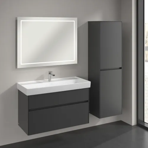 VILLEROY BOCH Vysoká skříň Collaro, 2 dveře, 454 x 1538 x 349 mm, Grafit / Grafit #C03401VR, obrázek 3