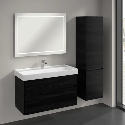 VILLEROY BOCH Vysoká skříň Collaro, 2 dveře, 404 x 1538 x 349 mm, černý dub / černý dub #C03301AB, obrázek 3