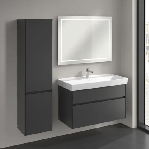VILLEROY BOCH Vysoká skříň Collaro, 2 dveře, 404 x 1538 x 349 mm, Grafit / Grafit #C03300VR, obrázek 3