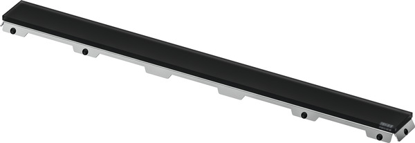TECE Skleněný kryt TECEdrainline pro sprchový žlab, satinovaný, Saténové černé sklo, 1500 mm #601594