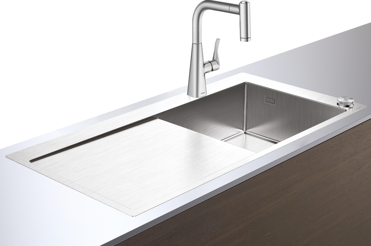 HANSGROHE C71 C71-F450-02 Dřez kombinovaný 450 Select s odkapávačem vlevo #43208800