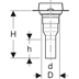Obrázek GEBERIT Souprava pro hrubou montáž pro sprchové kanálky řady CleanLine, instalace přes podlahu 154.153.00.1