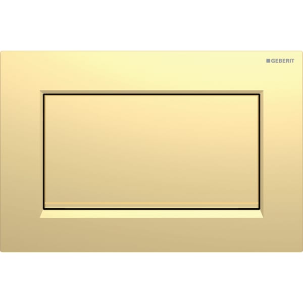 GEBERIT Ovládací tlačítko Geberit Sigma10 (dříve Sigma30), pro splachování Start/Stop, Square, přišroubovatelné Pozlacená #115.893.45.1