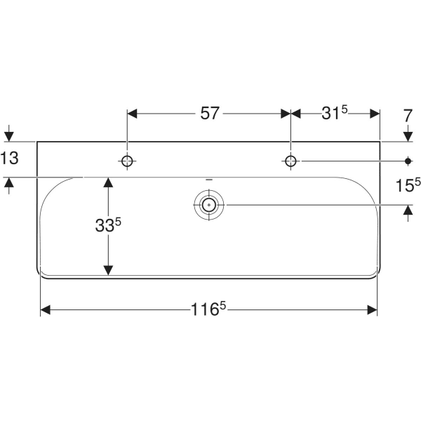 GEBERIT Smyle Square umyvadlo #500.253.01.8 - bílá / KeraTect