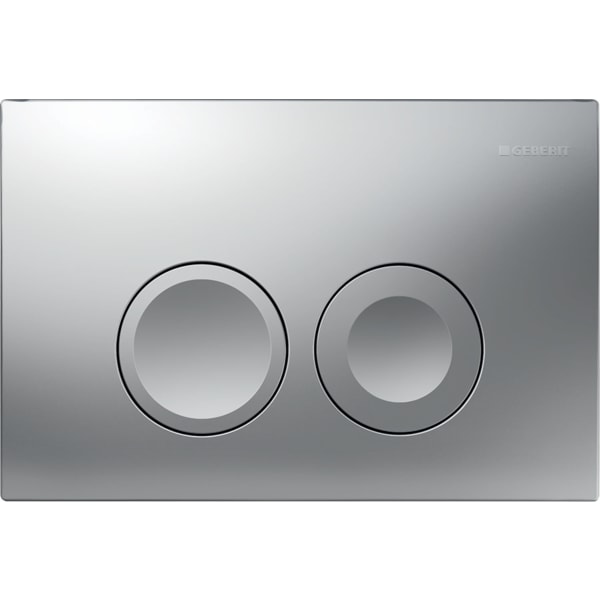 GEBERIT Ovládací tlačítko Geberit Delta25, pro 2 množství splachování, Round chrom / Matný #115.125.46.5