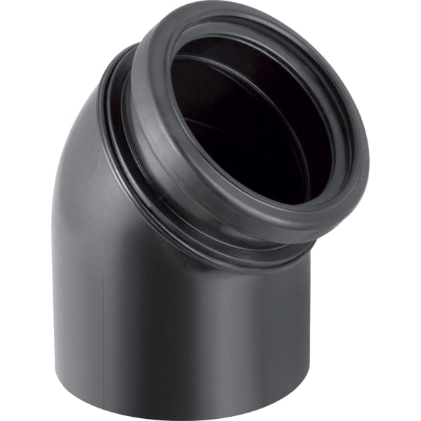 GEBERIT Připojovací koleno Geberit PE 45° s připojovacím hrdlem, pro závěsné WC #367.945.16.1