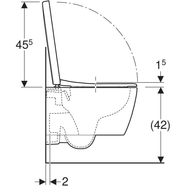 GEBERIT iCon závěsné WC se sedátkem, SoftClose, Rimfree #502.381.JT.1 - bílá mat