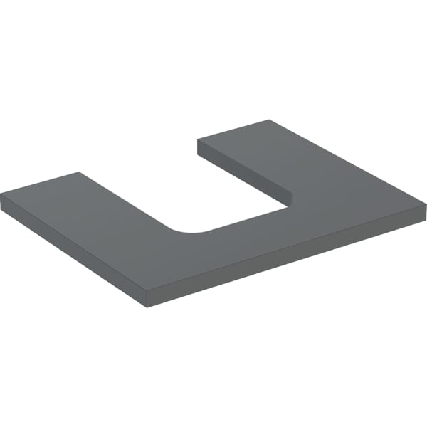 GEBERIT Umyvadlová deska Geberit ONE s výřezem, pro umyvadlo na desku, tvar misky Láva / Lak matný #505.271.00.3