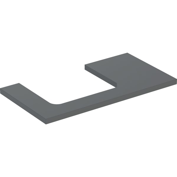 GEBERIT Umyvadlová deska Geberit ONE s výřezem, pro umyvadlo na desku, obdélníkové Láva / Lak matný #505.303.00.3