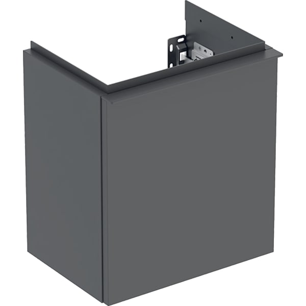 GEBERIT Skříňka Geberit iCon pod umývátko, s jedněmi dvířky Korpus a přední strana: láva/lakované matné Madlo: láva / prášková barva matná #502.301.JK.1