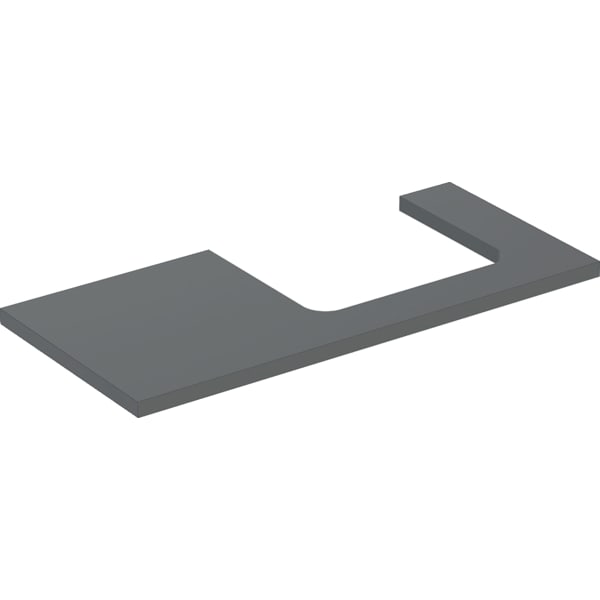 GEBERIT Umyvadlová deska Geberit ONE s výřezem, pro umyvadlo na desku, obdélníkové Láva / Lak matný #505.324.00.3