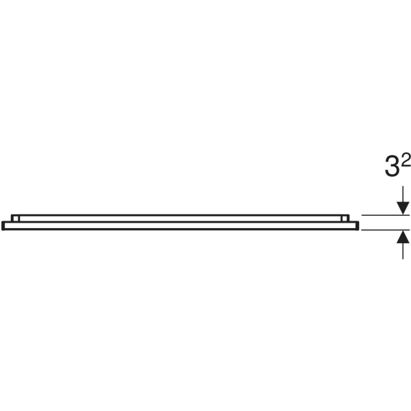 GEBERIT Zrcadlo s osvětlením Geberit Option Plus Square s přímým a nepřímým osvětlením Hliník eloxovaný #502.782.00.1